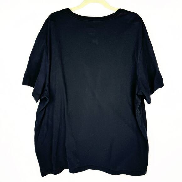 Nike Dri-Fit Just Do It Black Graphic Tee Short Sleeve Cotton Blend Top Sz 3XL - Picture 2 of 6